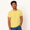 Palash posing in Plain Yellow Classic Crew Tshirt by Polimemes India