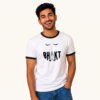Palash posing in Andhbhakt Ringer Tshirt by Polimemes India