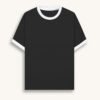 Master Plain White Black Ringer Tshirt by Polimemes India