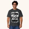 Master Vihaan posing in It's Done Bro Unisex Steel Grey Tshirt by Polimemes India