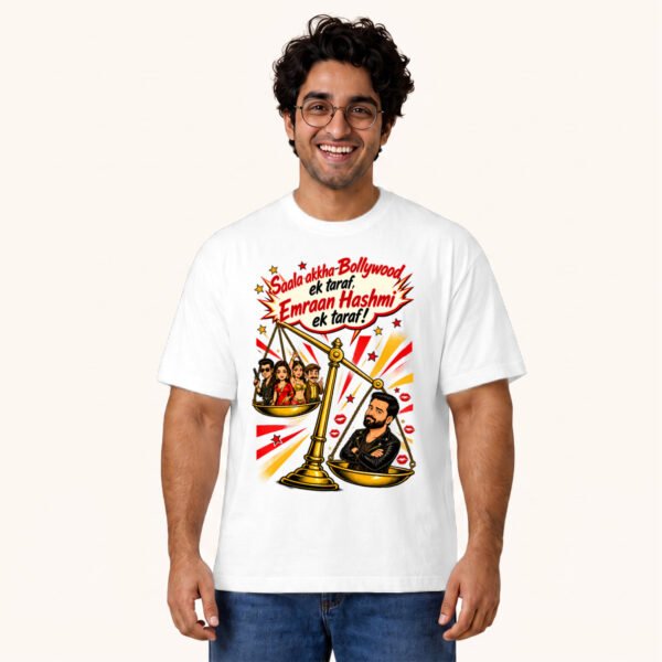 Vihaan posing in Emraan Hashmi Fan White Tshirt by Polimemes India